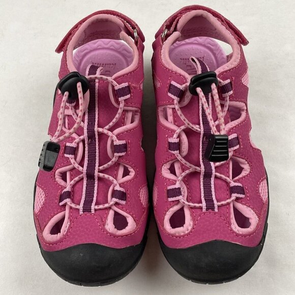 Kamik Oyster 2 Sandals Kids Girls 1 Closed Toe Waterproof Bungee Cord Pink - Picture 9 of 10